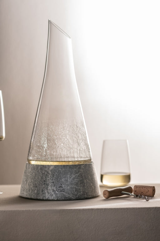 Zwiesel Glas Symbiosis Decanter da 75 cl con base in pietra