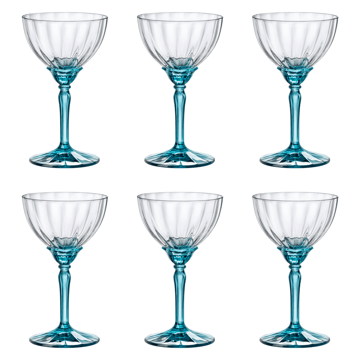Bormioli Rocco Florian Champagneglas / Coupe 24 Cl Licht Blauw - 4 Stuks - Glazen.nl