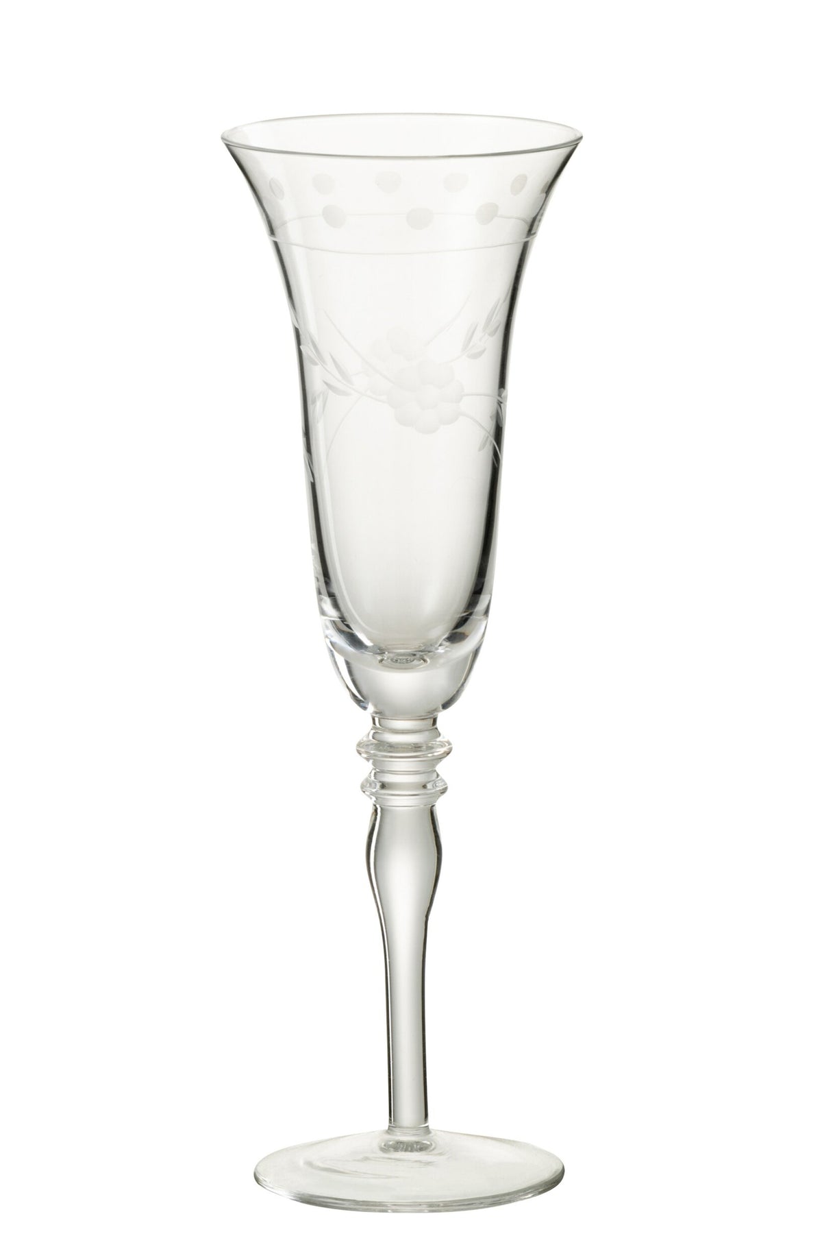 Calice da champagne J-Line inciso trasparente