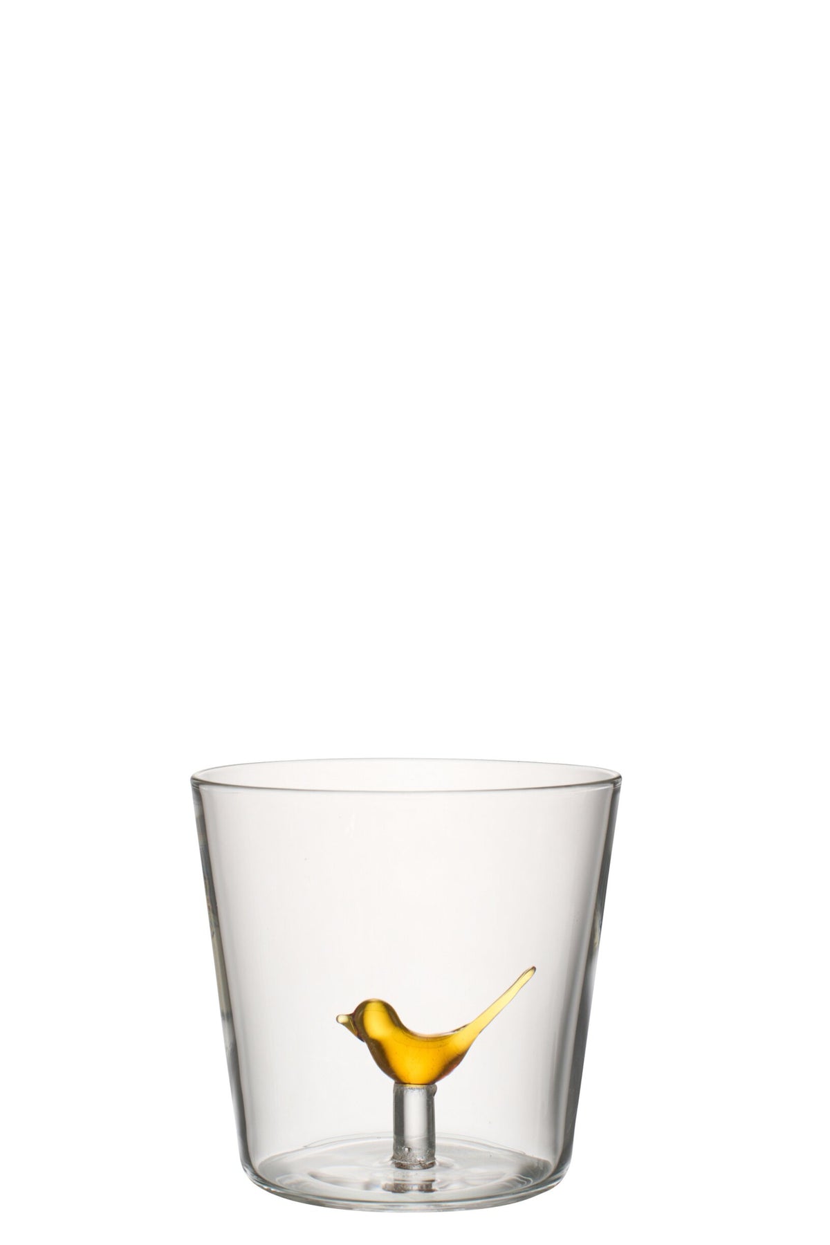 J-Line Water Glass 30 cl Bird Ochre Yellow/Transparent
