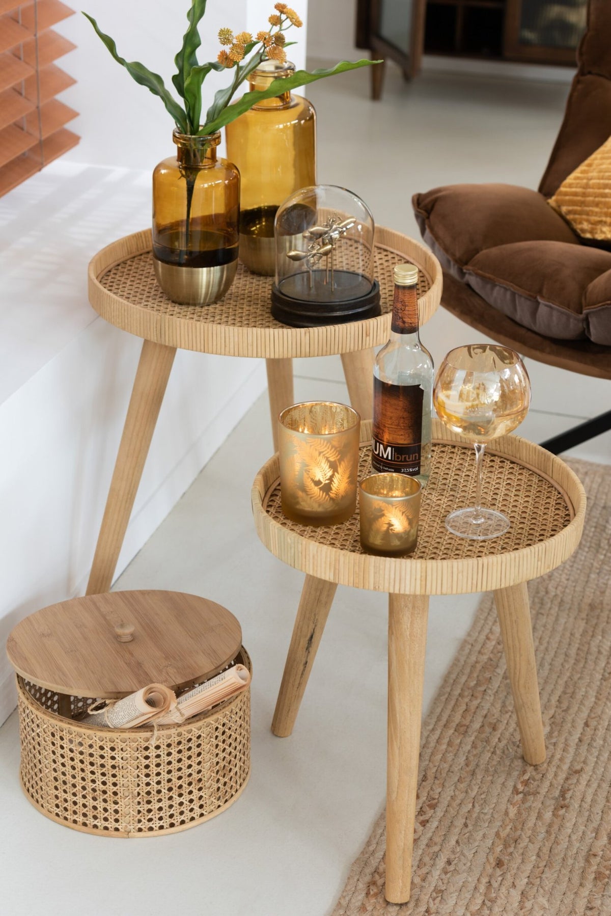J-Line Wine Glass 50 cl Irregular Amber