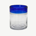 Bicchiere professionale da bar con bordo blu 30 cl