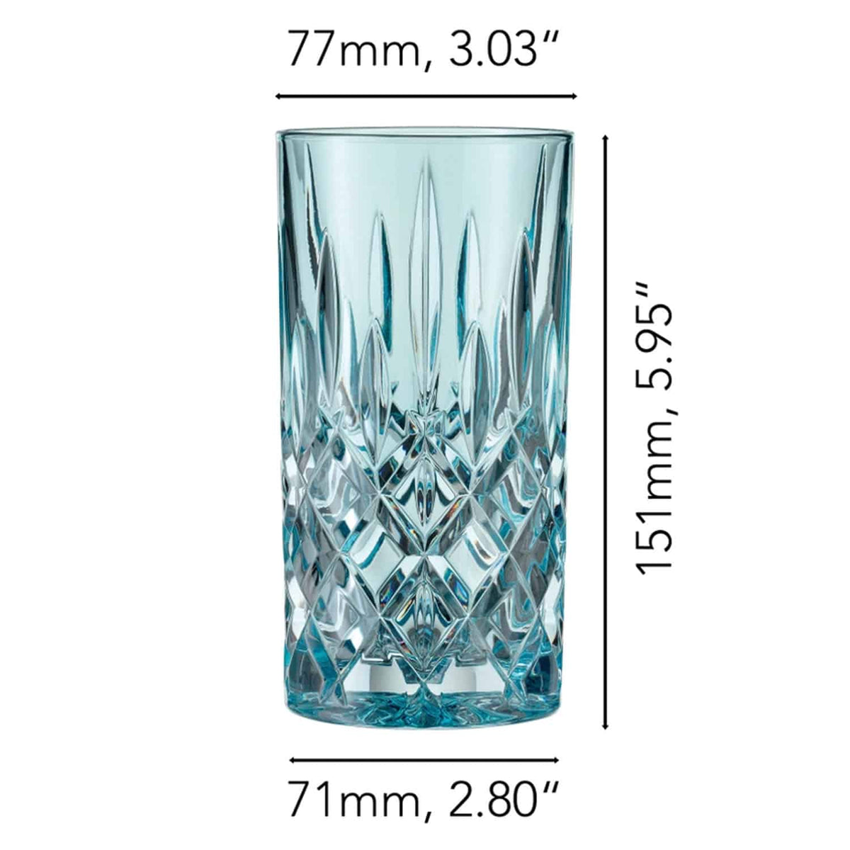 Nachtmann Noblesse Longdrinkglas 39,5 Cl Licht Blauw - 2 Stuks - Glazen.nl
