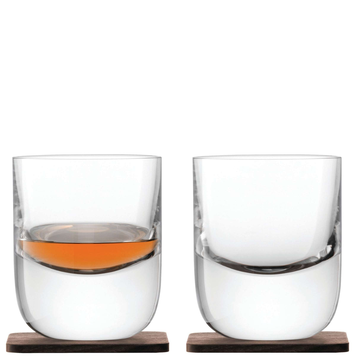 L.S.A. Bicchiere da whisky 27 Cl con sottobicchiere - 2 pezzi
