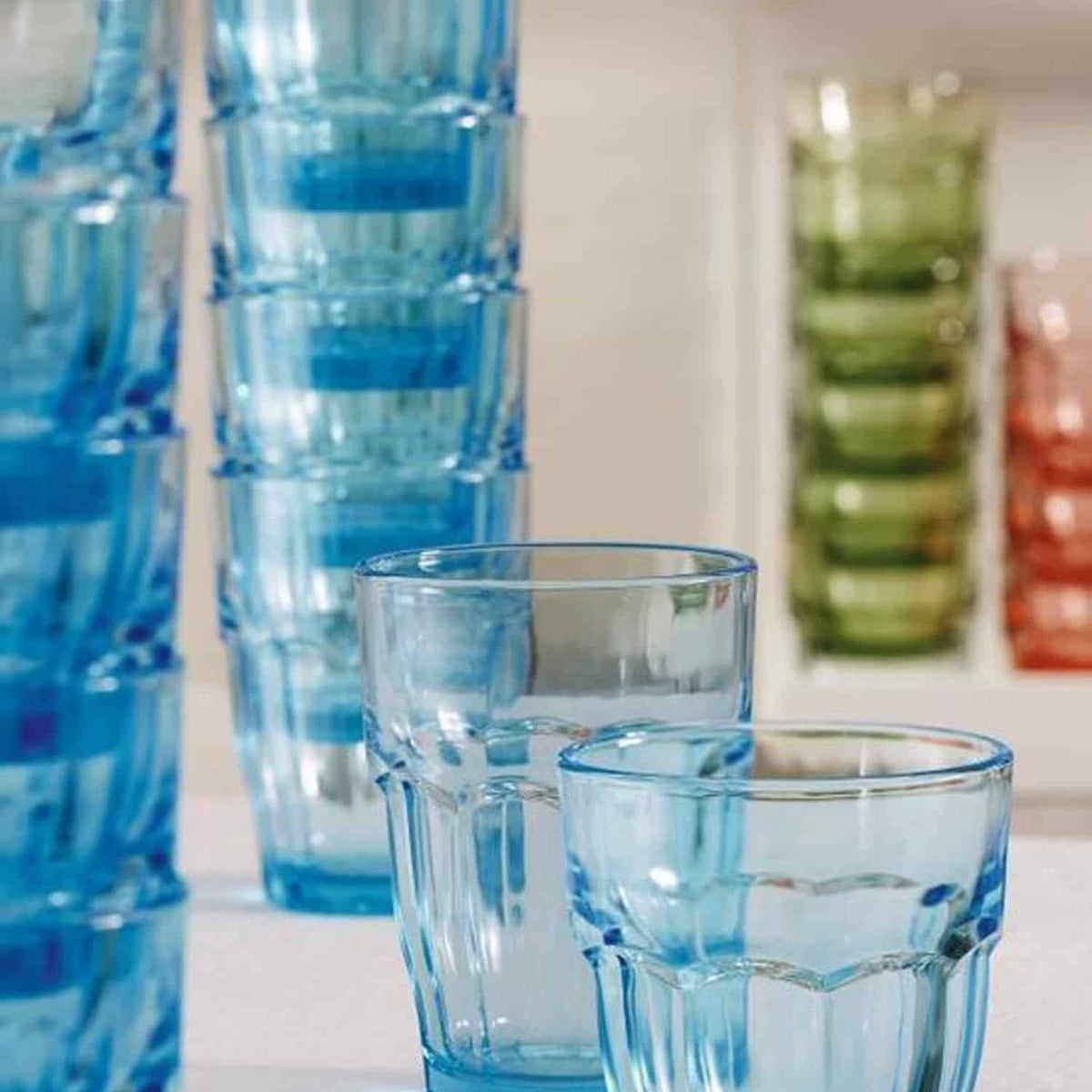 Bormioli Rocco Rock Bar Tumbler 27 Cl Blauw - 6 Stuks - Glazen.nl