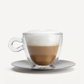 Luigi Bormioli Thermic Glass bicchieri da caffè da 30 cl con piattino in acciaio inox - 2 pezzi