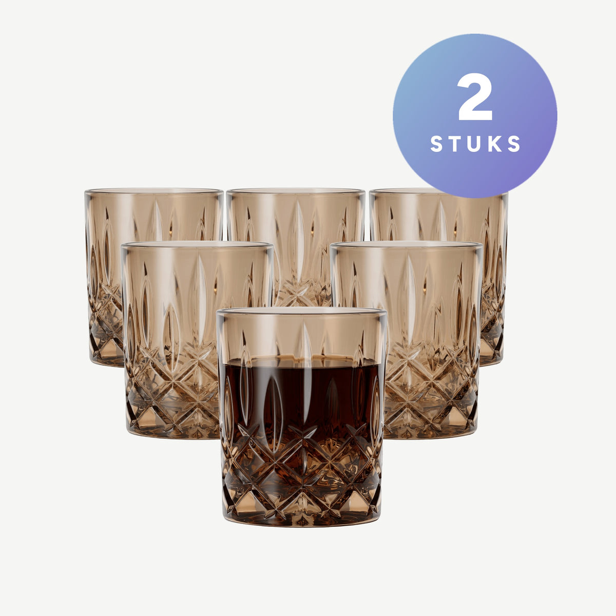 Set van 2 stuks van de Nachtmann Noblesse Tumbler 29,5 Cl Bruin