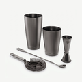 Set da cocktail Speakeasy nero – 4 pezzi