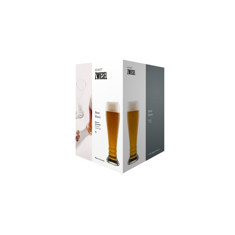 Schott Zwiesel Beer Basic Bavaria bicchiere da birra per Witbier da 50 cl con tacca di misurazione – 4 pezzi