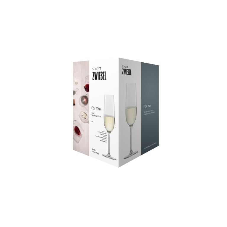 Schott Zwiesel For You bicchieri da champagne da 21 Cl con punto di effervescenza - 4 pezzi