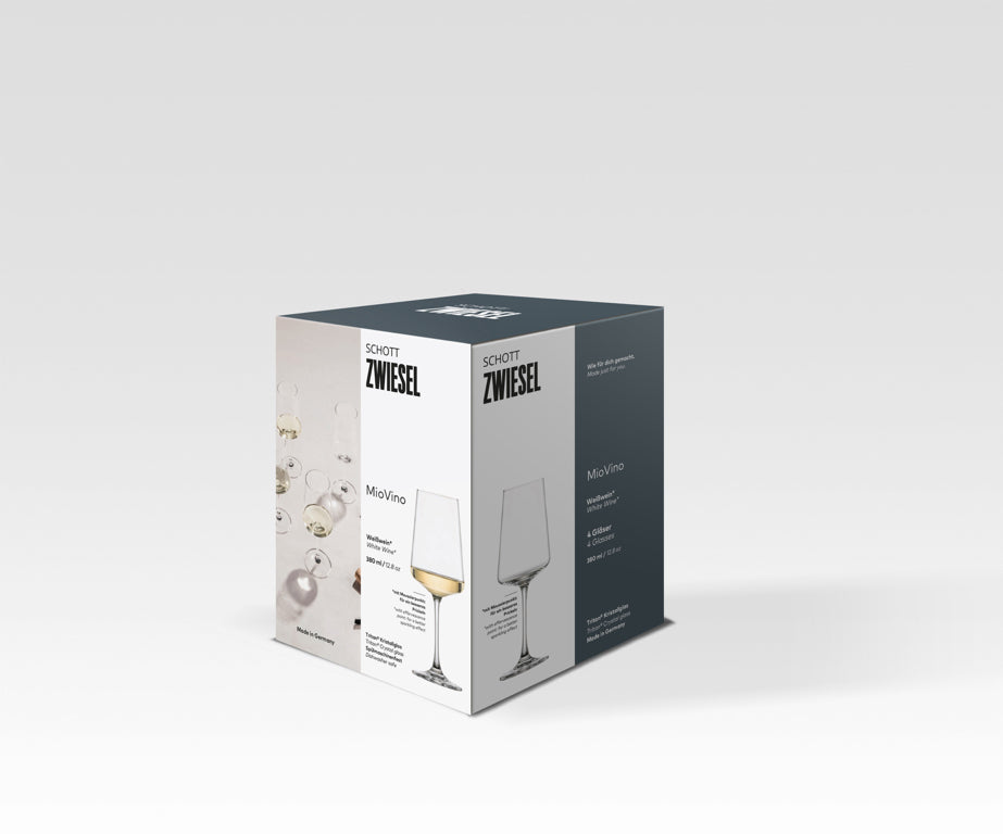 Schott Zwiesel MioVino bicchiere da vino bianco da 38 cl con punto di spumantizzazione - 4 pezzi