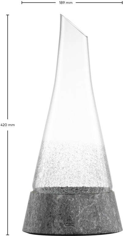 Zwiesel Glas Symbiosis Decanter da 75 cl con base in pietra