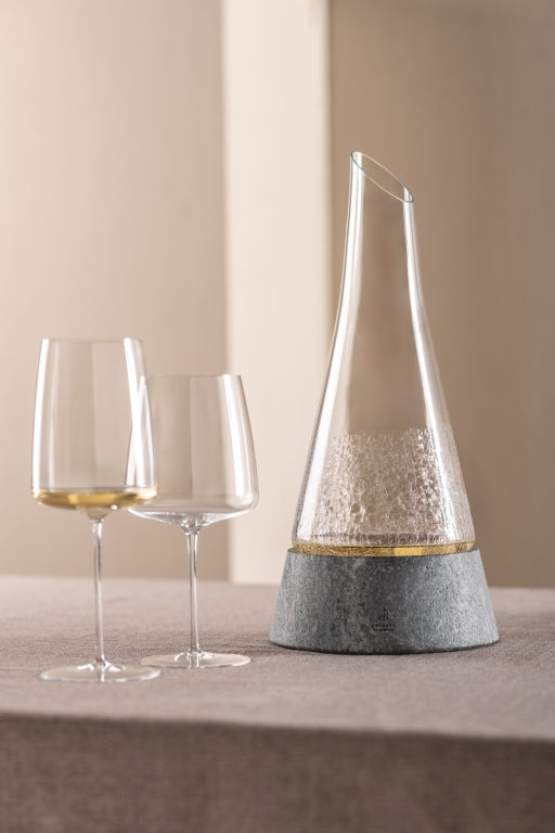 Zwiesel Glas Symbiosis Decanter da 75 cl con base in pietra