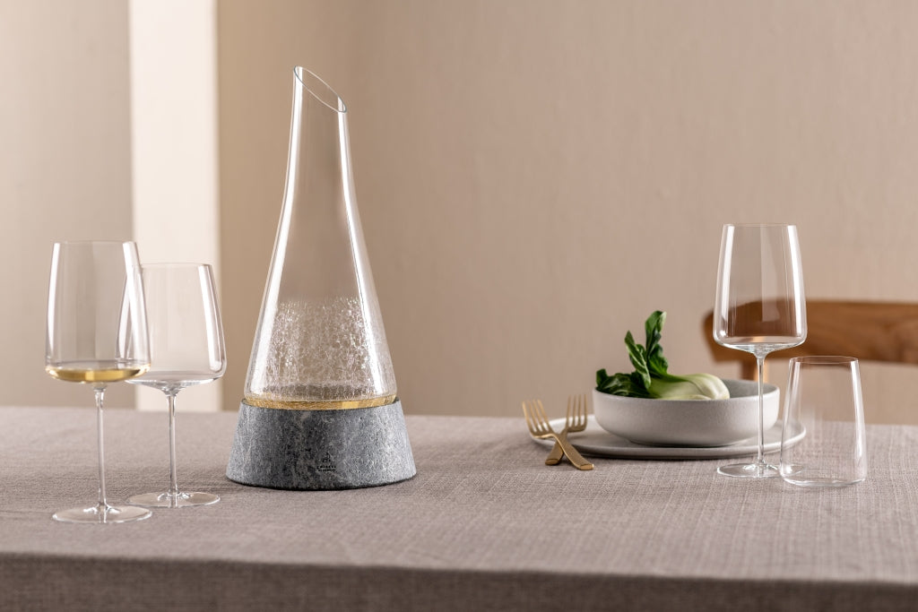 Zwiesel Glas Symbiosis Decanter da 75 cl con base in pietra