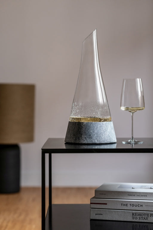 Zwiesel Glas Symbiosis Decanter da 75 cl con base in pietra
