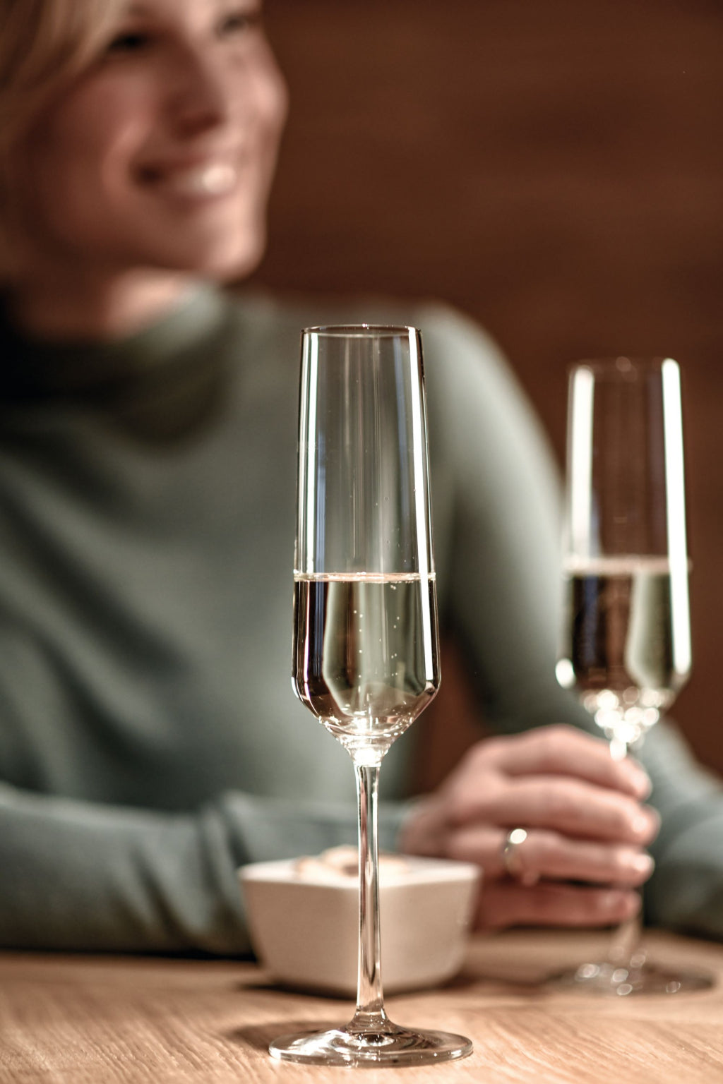 Zwiesel Glas Pure bicchiere da champagne da 21,5 Cl con punto di effervescenza in confezione regalo - 2 pezzi