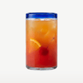 Bicchiere highball professionale da long drink con bordo blu, 45 cl