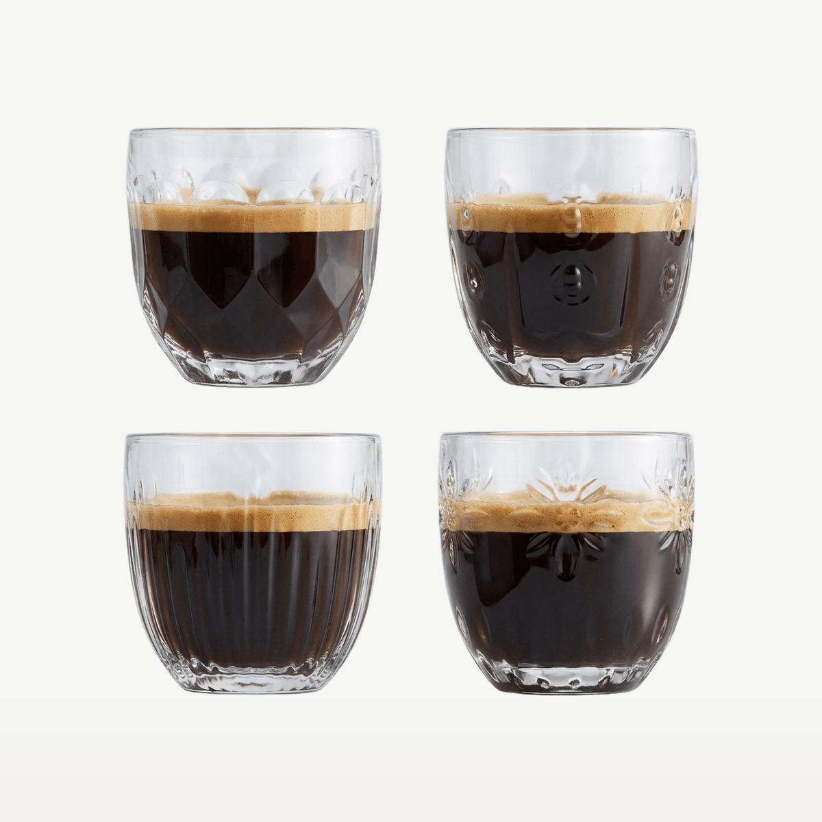 La Rochère Abeille Espressoglas 10 cl Assorti - 4 Stuks - Glazen.nl