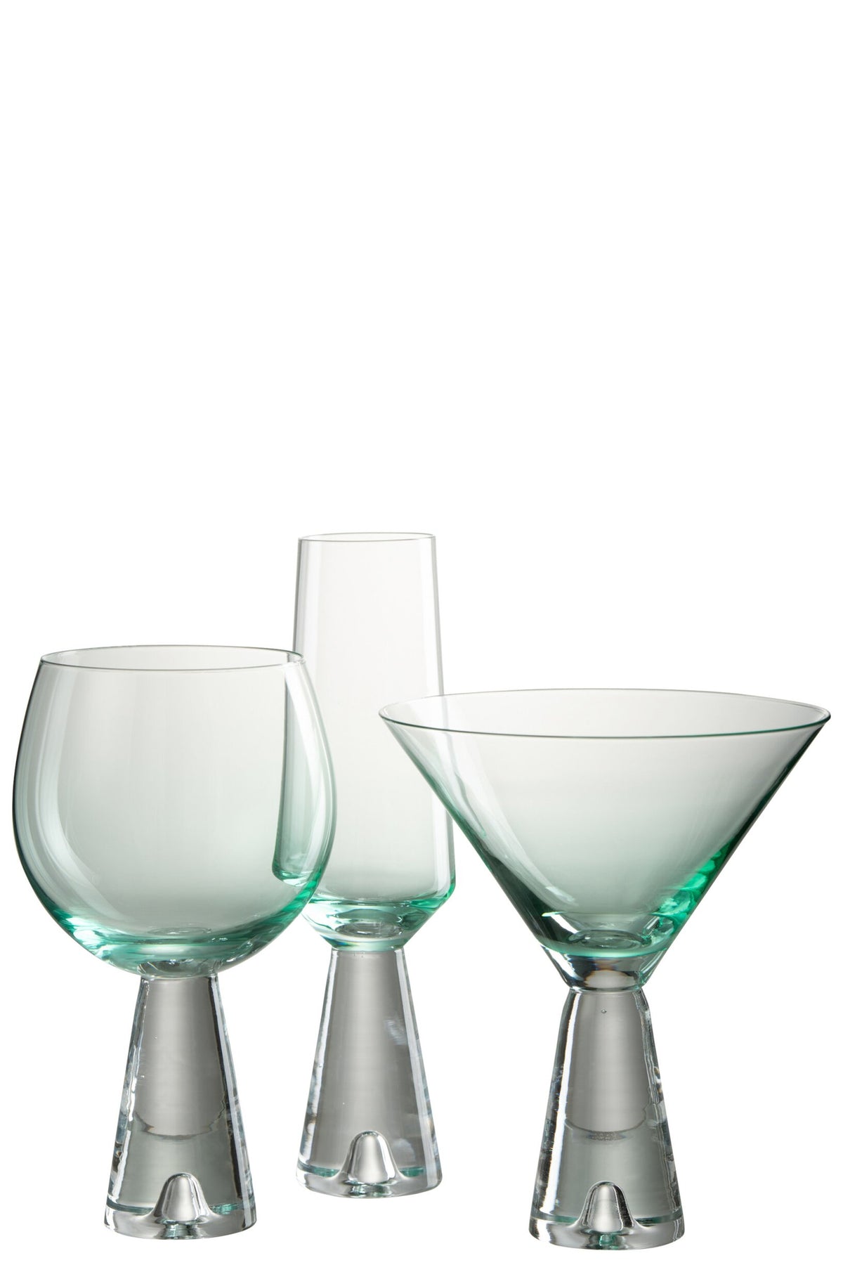 J-Line Lewis Cocktail Glass 35 Cl Transparent/Azure Blue