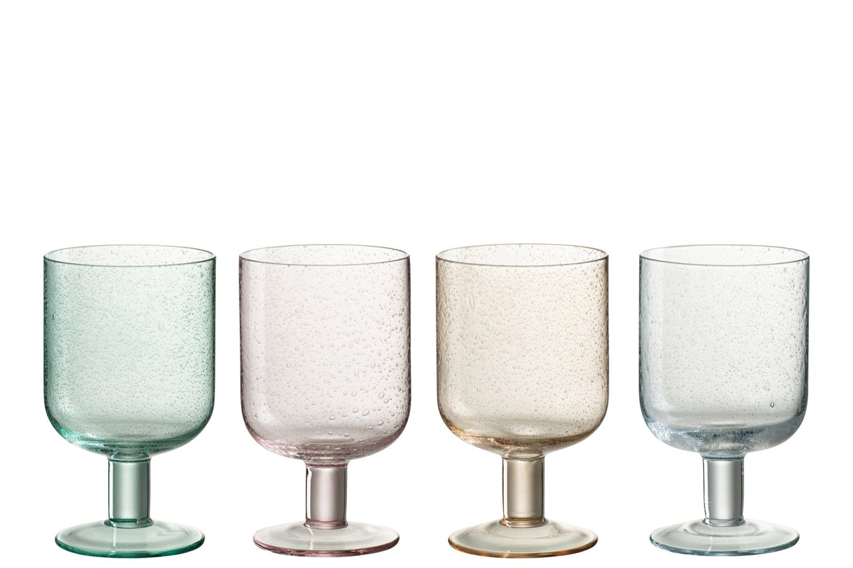 J-Line calice da vino Tommy 36 cl assortiti – 4 pezzi