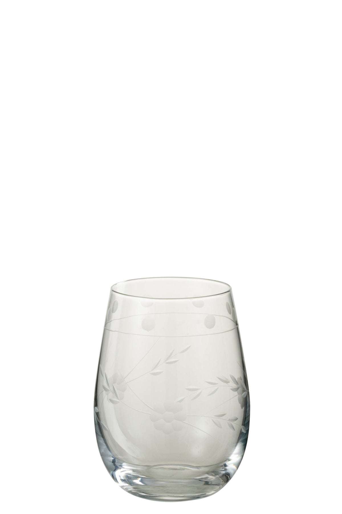 Bicchiere da acqua J-Line inciso trasparente