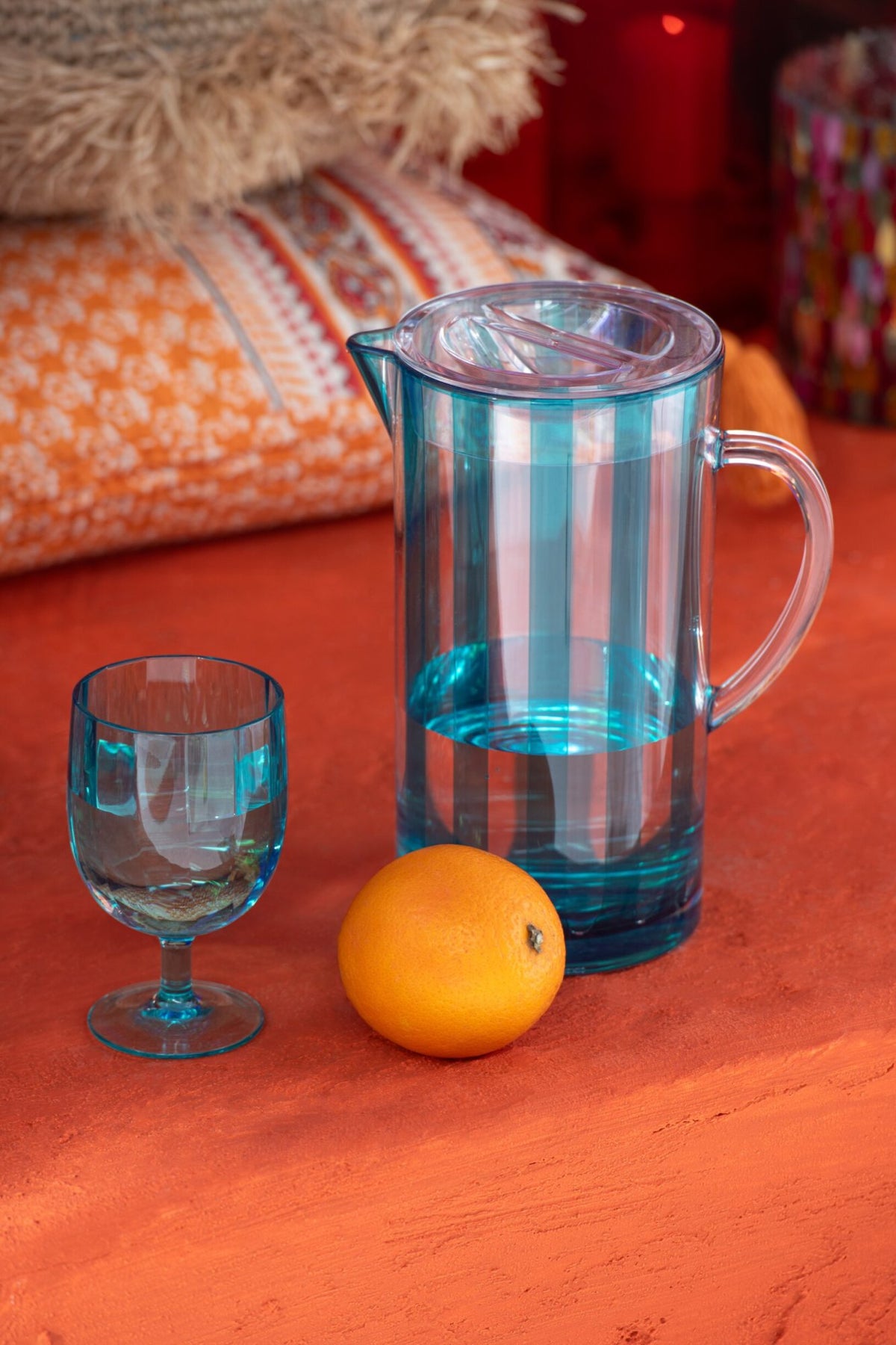 J-Line Wine Glass 31 Cl Unbreakable Blue - 6 Pieces
