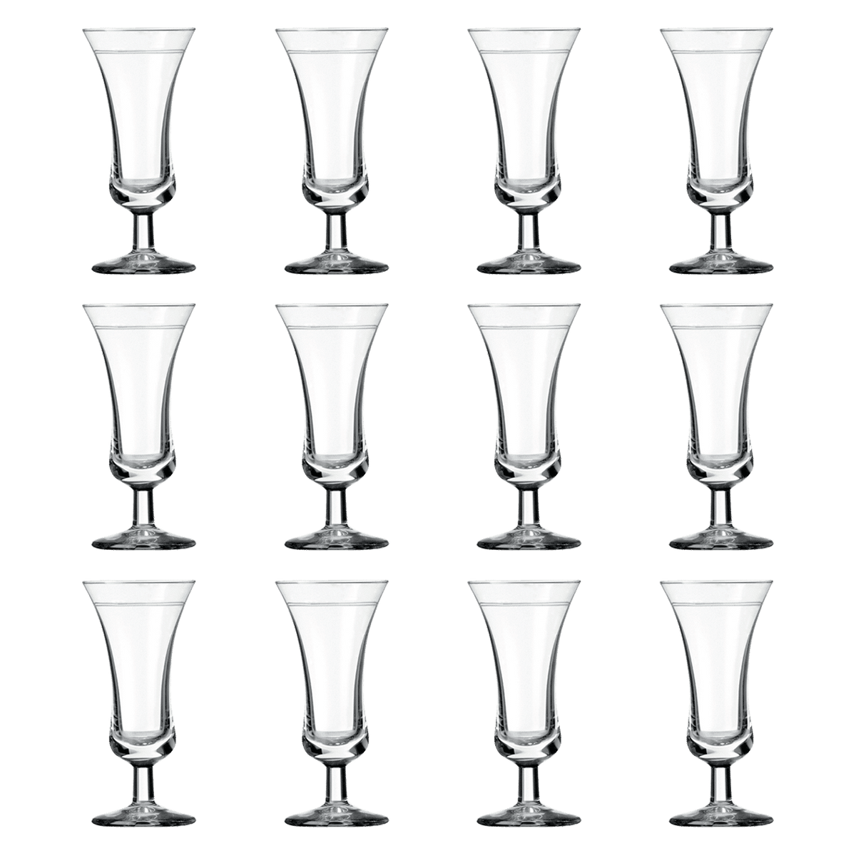 Royal Leerdam Intermezzo Borrelglas 3,5 Cl Met Maatstreep Tuba - 12 Stuks - Glazen.nl