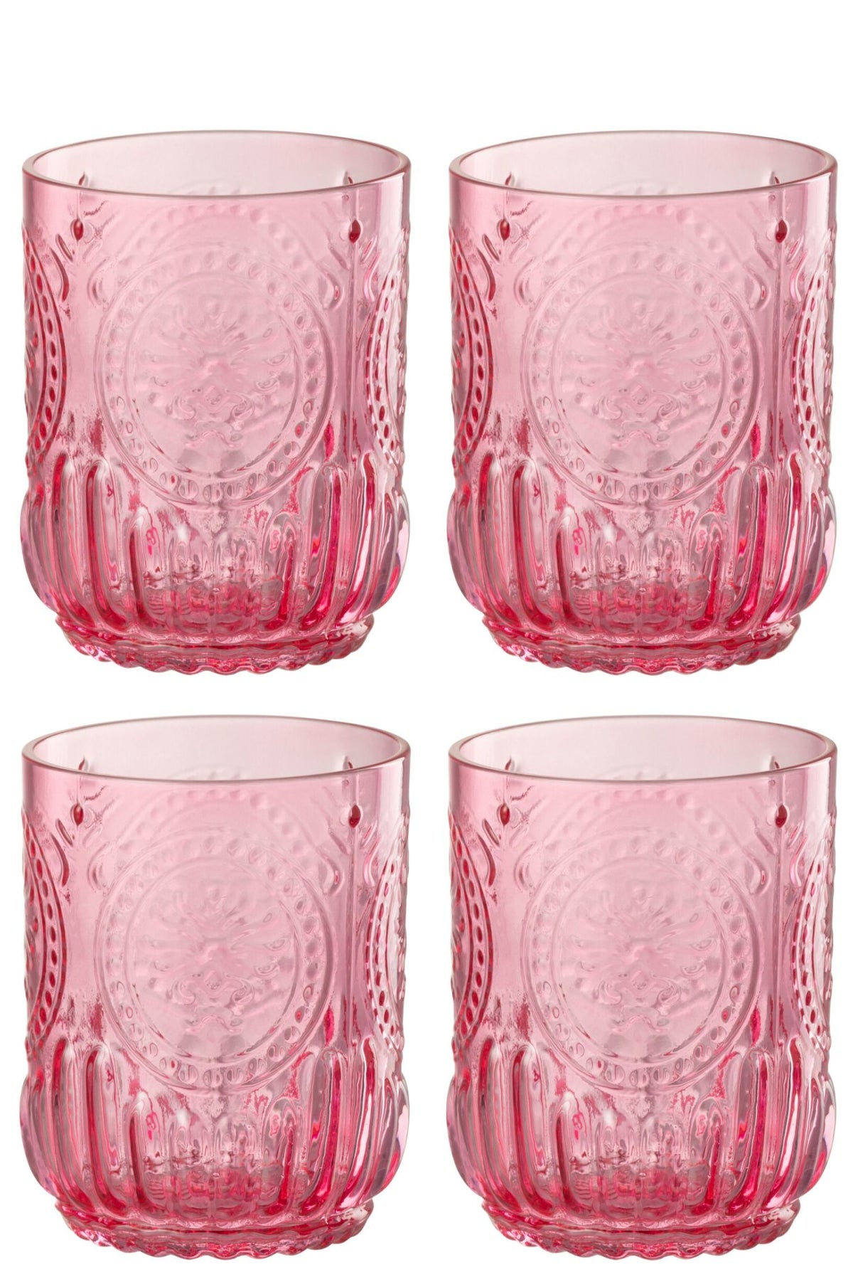 J-Line Maya Water Glasses 32 cl Fuchsia – 4 Pieces