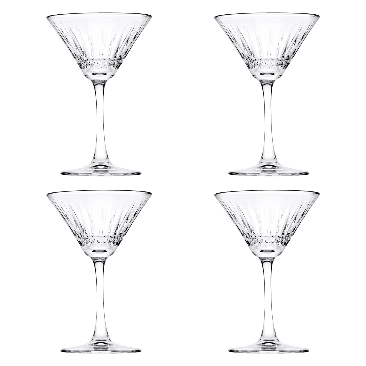 Pasabahce Elysia Martiniglas 22 Cl - 4 Stuks - Glazen.nl