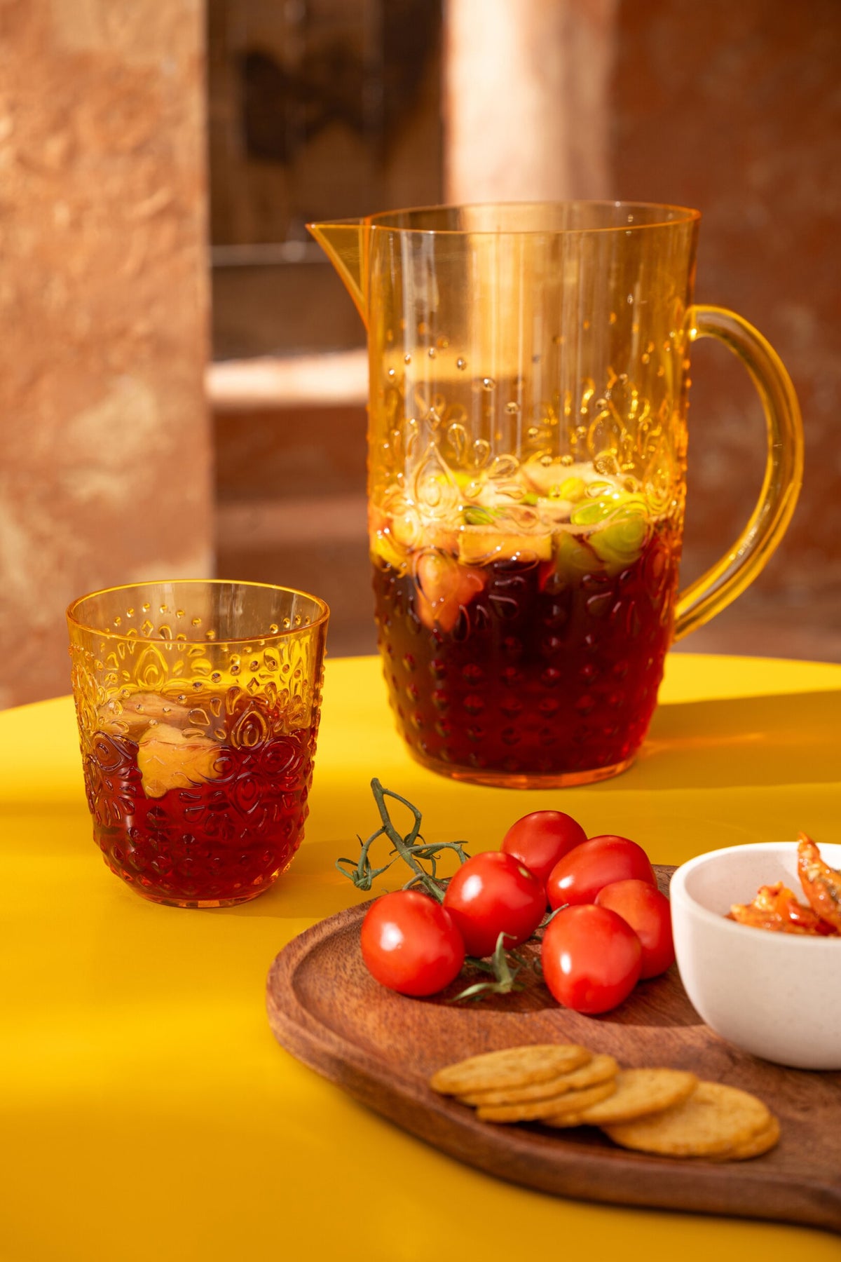 J-Line Bicchiere d’acqua 47,3 Cl Infrangibile Giallo - 6 Pezzi
