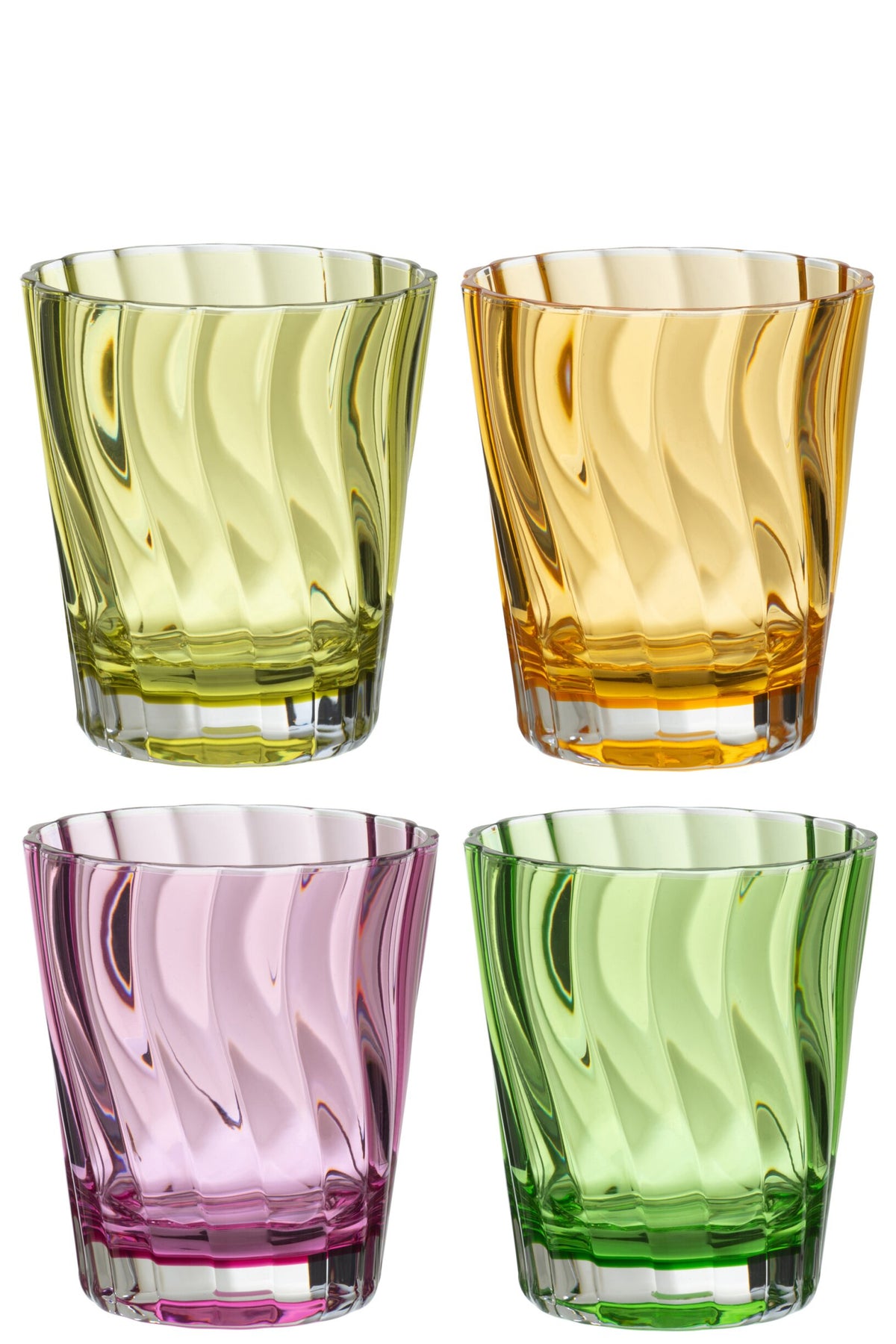 J-Line bicchiere d'acqua infrangibile assortito - 4 pezzi