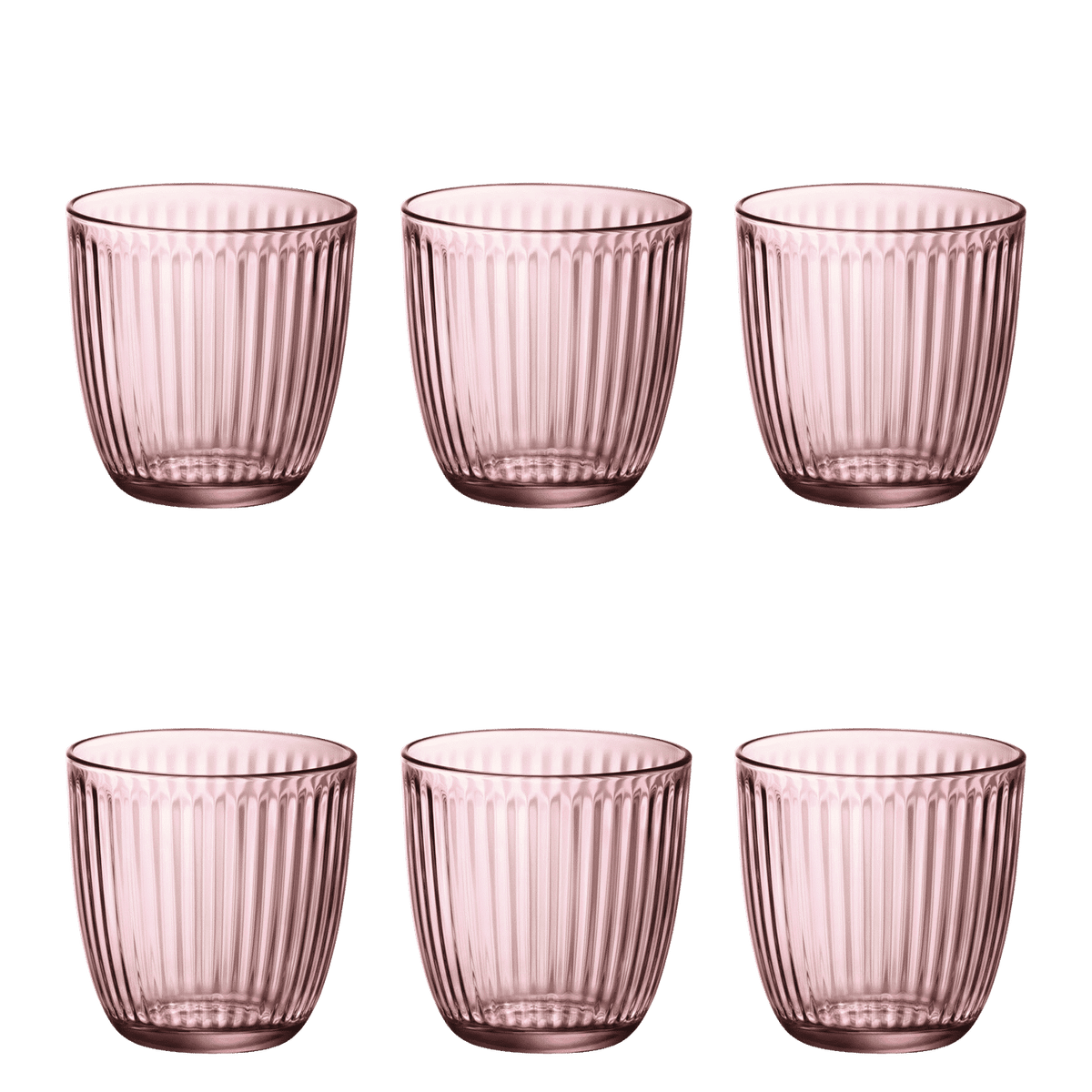 Bormioli Rocco Line Tumbler 29 Cl Roze - 6 Stuks - Glazen.nl
