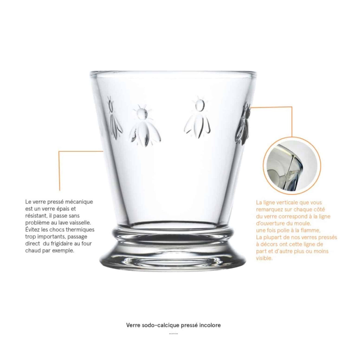 La Rochère Abeille Tumbler 26 cl - 6 Stuks - Glazen.nl