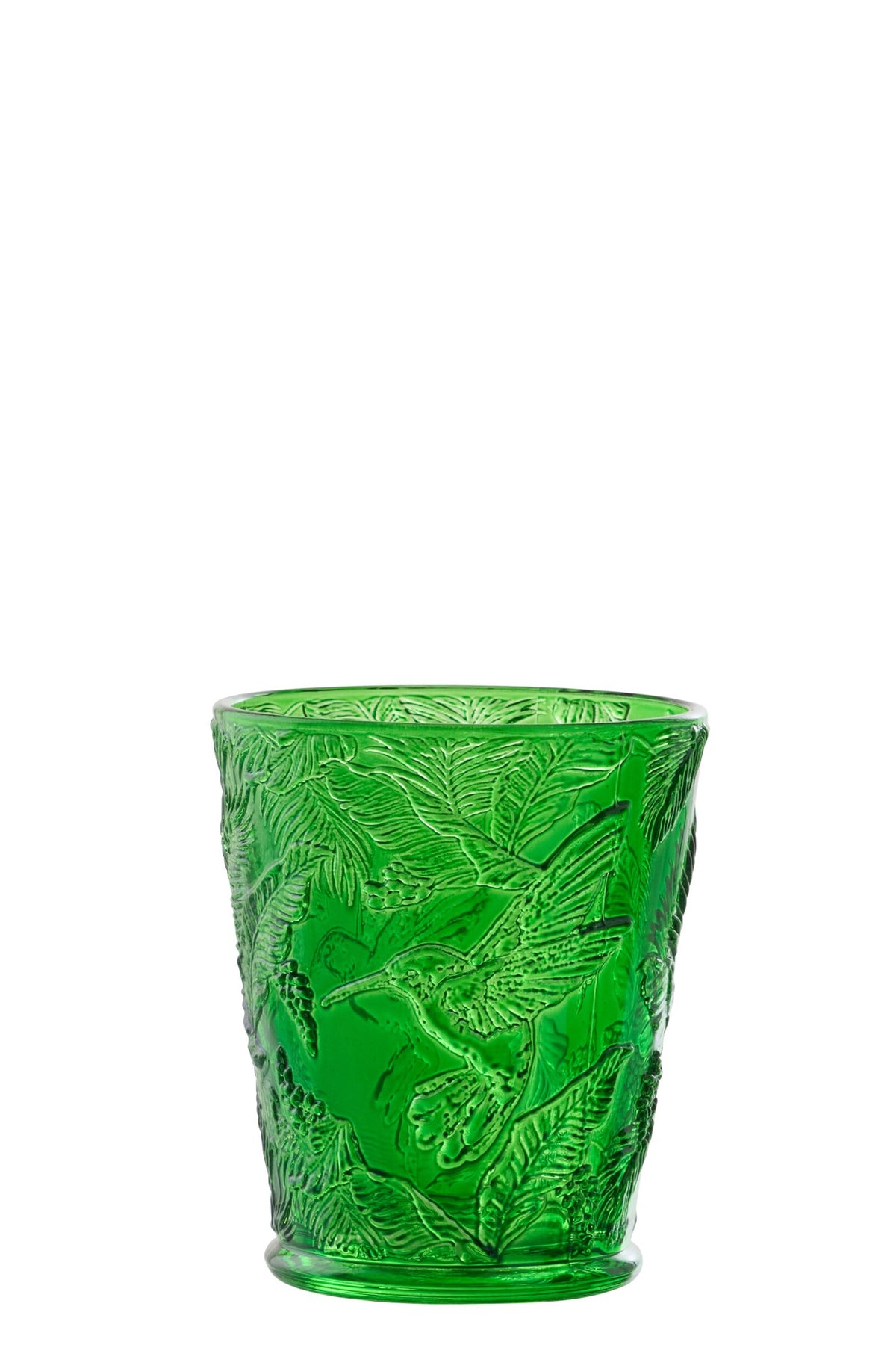 Bicchiere per acqua J-Line, uccelli verdi