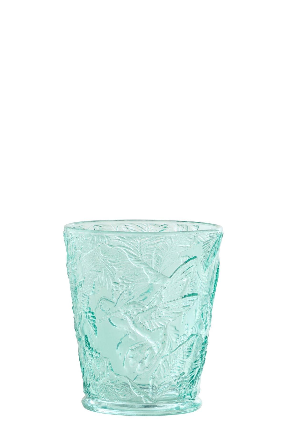 J-Line Bird Water Glass Azure Blue