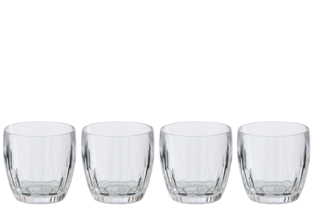 Bicchieri da acqua J-Line 43,2 cl in acrilico trasparente – 4 pezzi