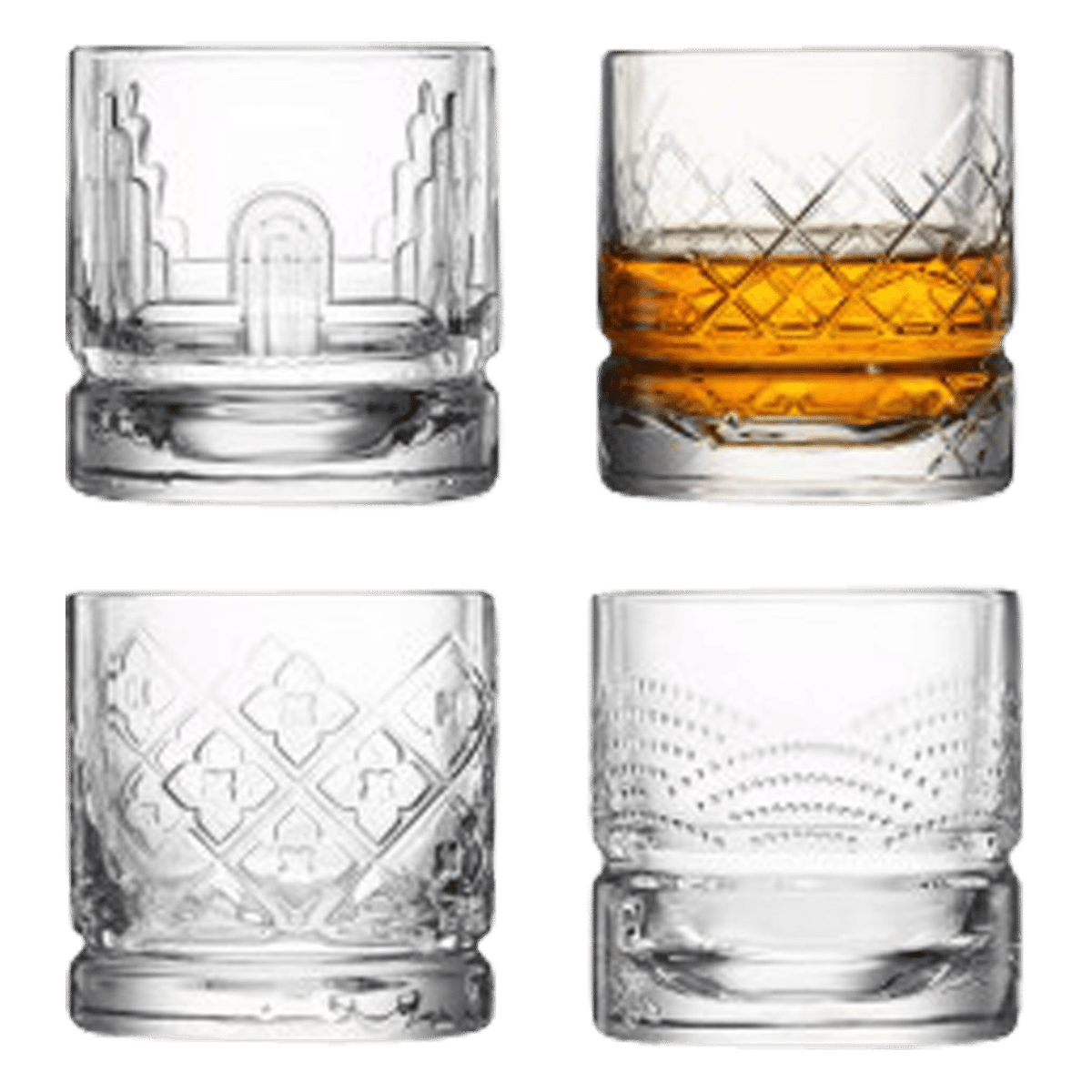 La Rochère Dandy Whiskey Glas 30 cl Asorti - 4 Stuks - Glazen.nl
