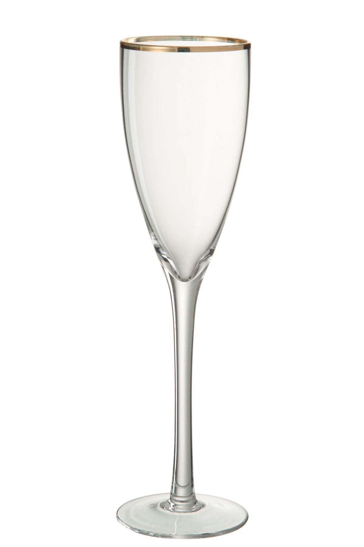 Bicchiere da champagne J-Line 20 Cl con bordo dorato, trasparente/oro
