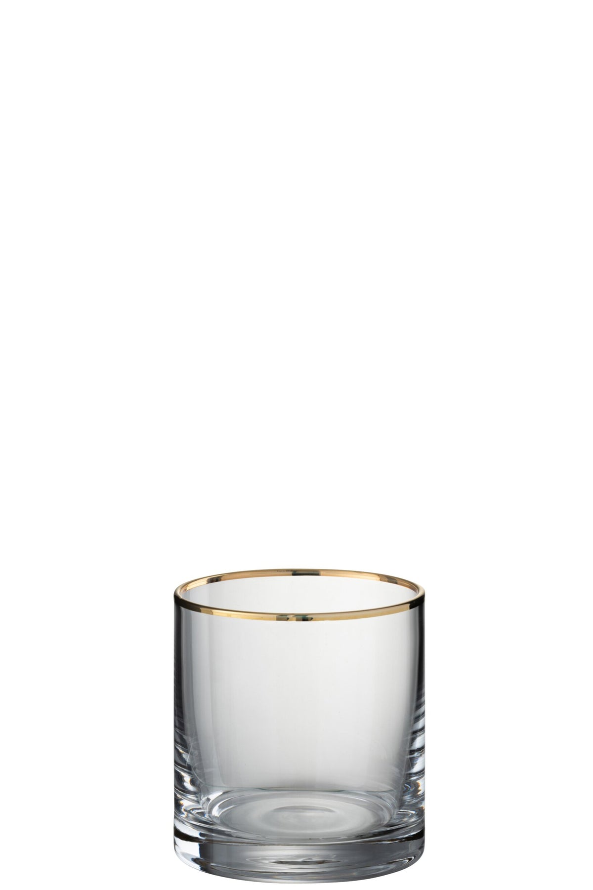 J-Line Water Glass 35 cl Cylinder Gold Rim Transparent/Gold