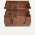 Bar Professional Walnut Wood Bar Caddy 6-Compartment 26 Cm