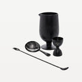 Set professionale da bar per miscelazione Speakeasy nero, 4 pezzi
