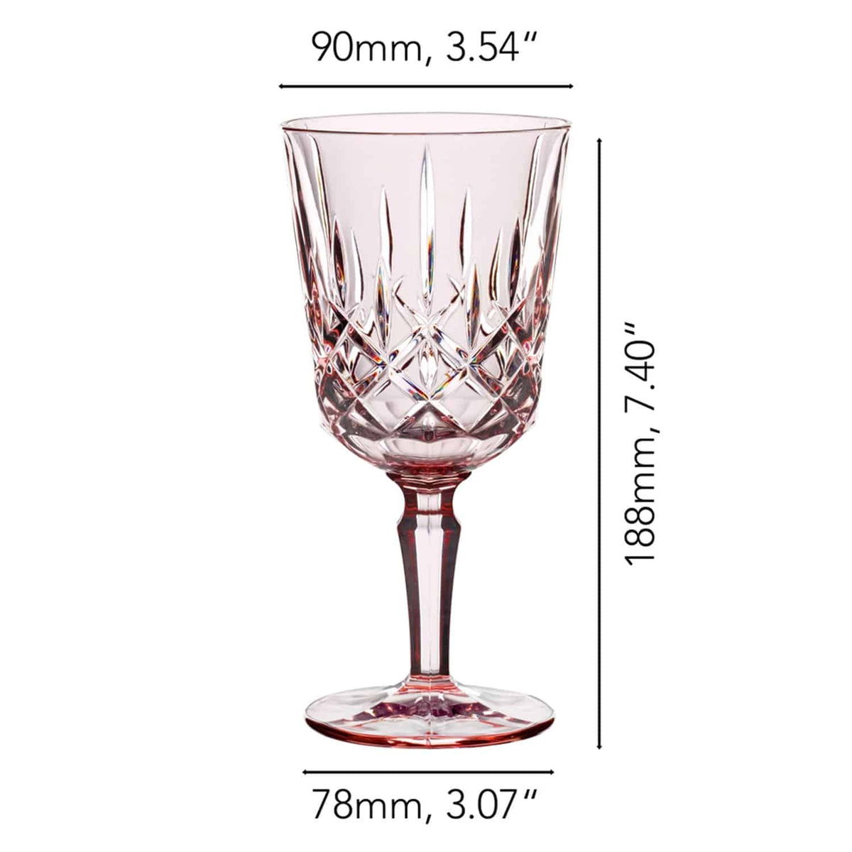 Nachtmann Noblesse Wijnglas 35,5 Cl Roze - 2 Stuks - Glazen.nl