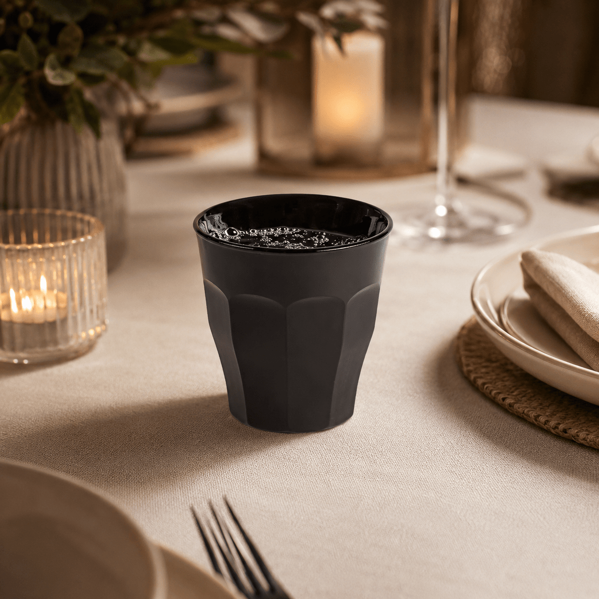 Duralex Picardie Tumbler 25 Cl Zwart - 6 Stuks - Glazen.nl