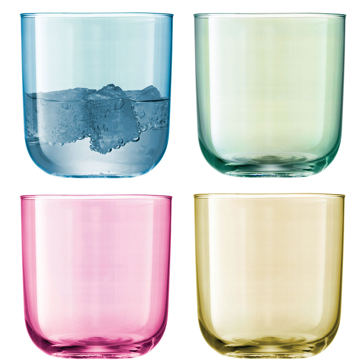 Polka Tumbler 420 ml Set van 4 Stuks Assorti - Glazen.nl