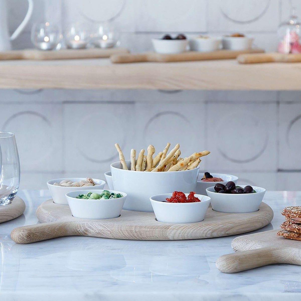 Set da degustazione L.S.A. Paddle con tagliere da portata – 6 pezzi