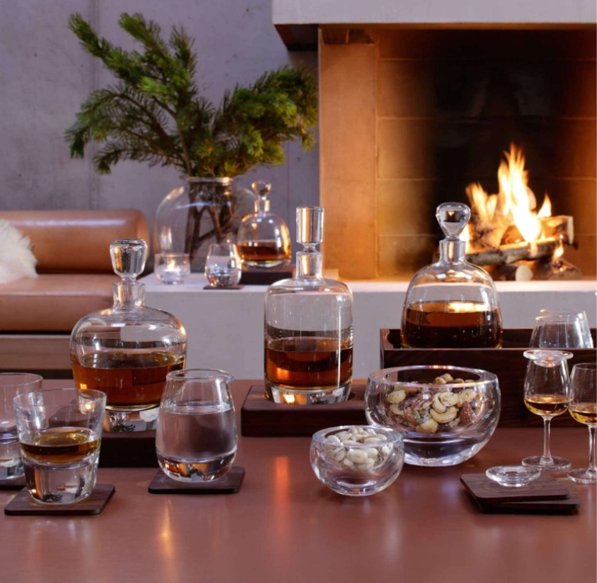 L.S.A. Bicchiere da whisky 27 Cl con sottobicchiere - 2 pezzi