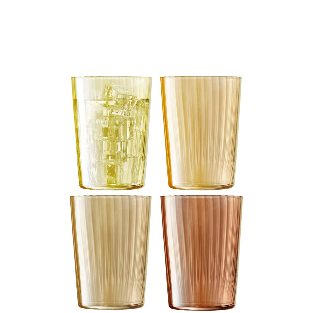 L.S.A. Gems Tumbler 56 Cl assortiti color ambra - 4 pezzi
