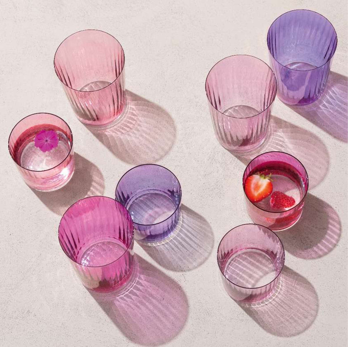 L.S.A. Gems Tumbler 56 cl assortiti rosa - 4 pezzi