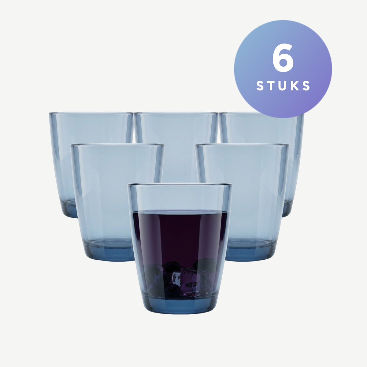 Set van 6 stuks Bormioli Rocco Pulsar Tumbler 30 Cl Blauw