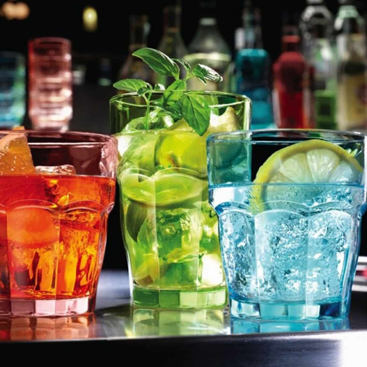 Bormioli Rocco Rock Bar Tumbler 27 Cl Blauw - 6 Stuks - Glazen.nl